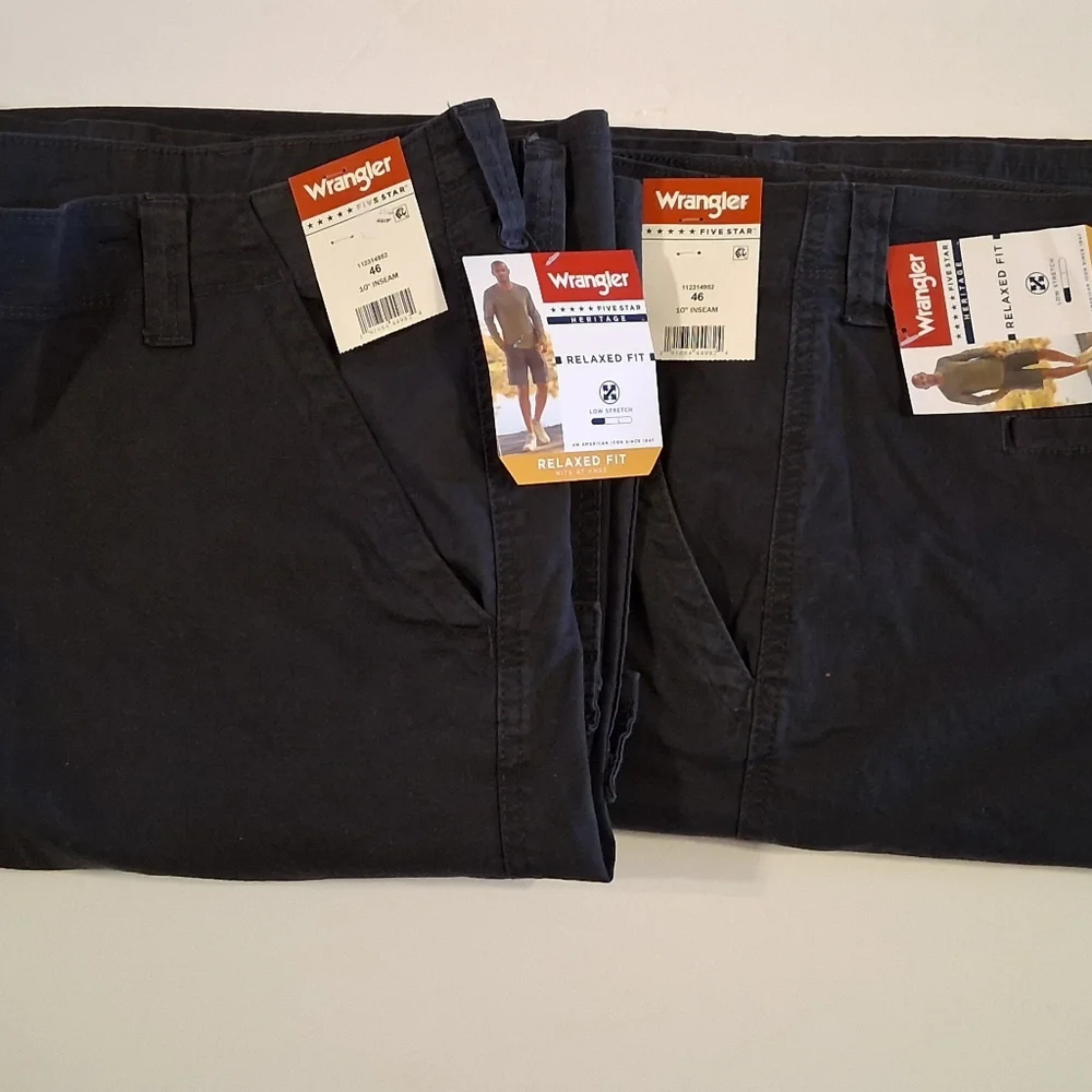 Wrangler Heritage Shorts 46x10 2 Pairs NWT